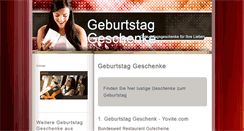 Desktop Screenshot of geburtstag-geschenke.com